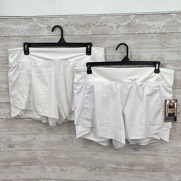 Avia Pants - Active Sporty Lightweight Compression Shorts 2-Pack Size XL